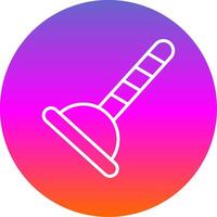 Plunger Line Gradient Circle Icon vector
