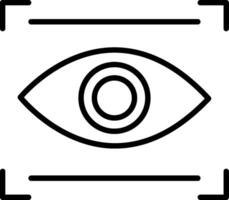 ojo escanear línea degradado circulo icono vector