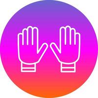 Glove Line Gradient Circle Icon vector