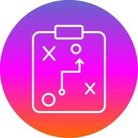 Planning Line Gradient Circle Icon vector