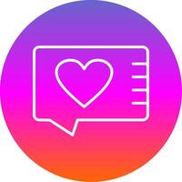 Give Heart Line Gradient Circle Icon vector