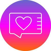 Give Heart Line Gradient Circle Icon vector