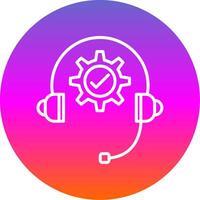 Technical Support Line Gradient Circle Icon vector