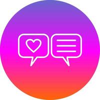 Communication Line Gradient Circle Icon vector