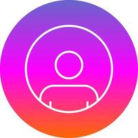 User Line Gradient Circle Icon vector