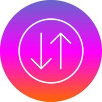 Arrows Line Gradient Circle Icon vector