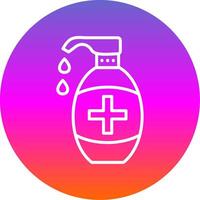 Soap Line Gradient Circle Icon vector