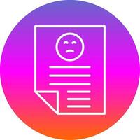 Bad Review Line Gradient Circle Icon vector