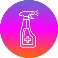 Spray Line Gradient Circle Icon vector