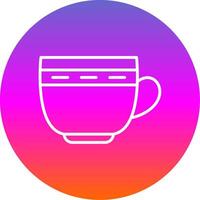 Cup Line Gradient Circle Icon vector