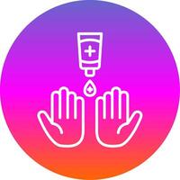 Hand Wash Line Gradient Circle Icon vector