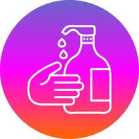 Hand Wash Line Gradient Circle Icon vector