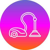 Vacuum Cleaner Line Gradient Circle Icon vector