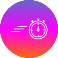 Temporizador línea degradado circulo icono vector