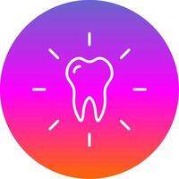 Dental Care Line Gradient Circle Icon vector