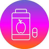 Vitamins Line Gradient Circle Icon vector