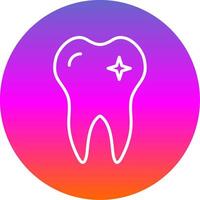 Teeth Line Gradient Circle Icon vector