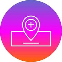 Location Line Gradient Circle Icon vector