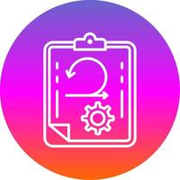 Agile Line Gradient Circle Icon vector