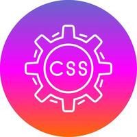Css Coding Line Gradient Circle Icon vector
