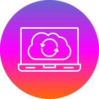 Syncronization Line Gradient Circle Icon vector