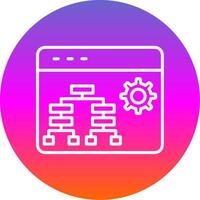 Hierarchy Line Gradient Circle Icon vector