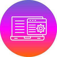 Software Application Line Gradient Circle Icon vector