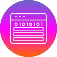 Web Programming Line Gradient Circle Icon vector