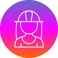 Architect Line Gradient Circle Icon vector