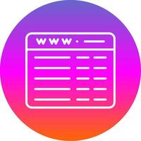 Web Programming Line Gradient Circle Icon vector