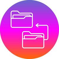 Backlog Line Gradient Circle Icon vector