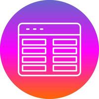 Web Programming Line Gradient Circle Icon vector