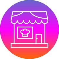 Restaurant Line Gradient Circle Icon vector