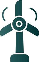 viento turbina glifo degradado icono vector