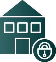 Home Security Glyph Gradient Icon vector