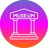 Museum Line Gradient Circle Icon vector