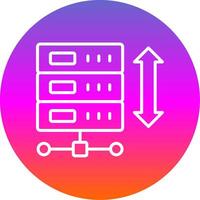 Expand Arrows Line Gradient Circle Icon vector