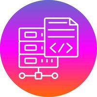 Programming Language Line Gradient Circle Icon vector