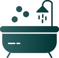 Bathtub Glyph Gradient Icon vector