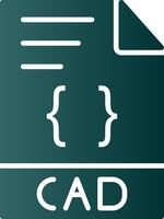CAD Glyph Gradient Icon vector