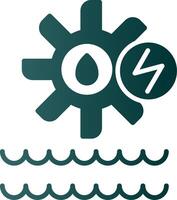 Hydro Power Glyph Gradient Icon vector