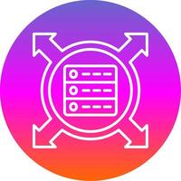 Data Driven Line Gradient Circle Icon vector