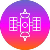 Hubble Space Telescope Line Gradient Circle Icon vector