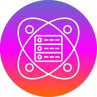 Data Science Line Gradient Circle Icon vector