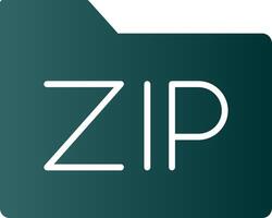 Zip Files Glyph Gradient Icon vector