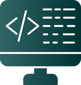 Coding Glyph Gradient Icon vector