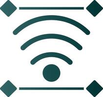 Wireless Glyph Gradient Icon vector