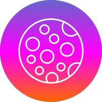 Moon Line Gradient Circle Icon vector