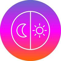 Day And Night free Line Gradient Circle Icon vector