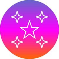 Stars Line Gradient Circle Icon vector
